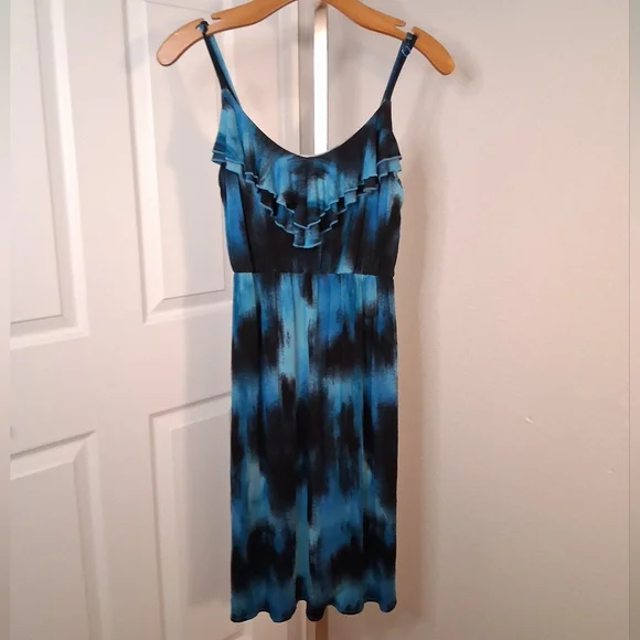A.N.A Blue Ruffle Dress Small Midi - Picture 3 of 4